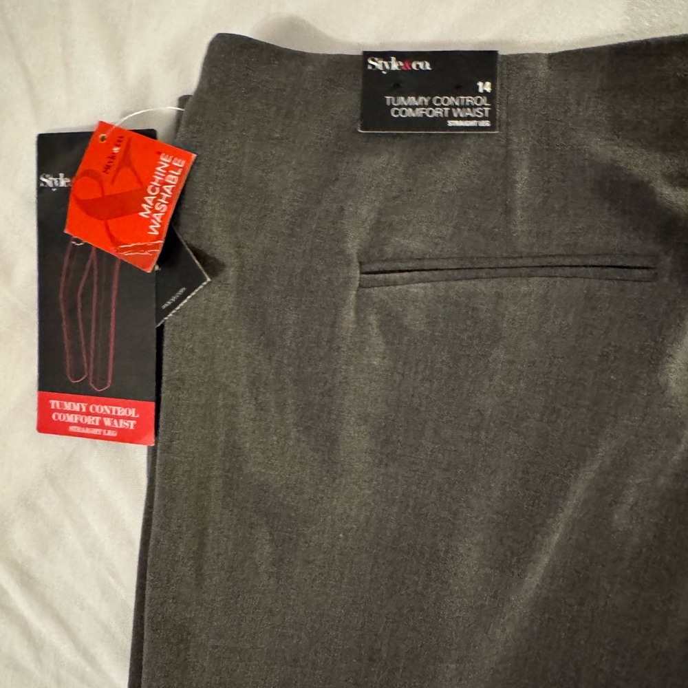 Style & Co Heather Gray Comfort Elastic Pants